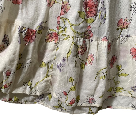 Clockhouse size 42/L/XL flower bird butterfly print ruffle dress viscose - Picture 13 of 13